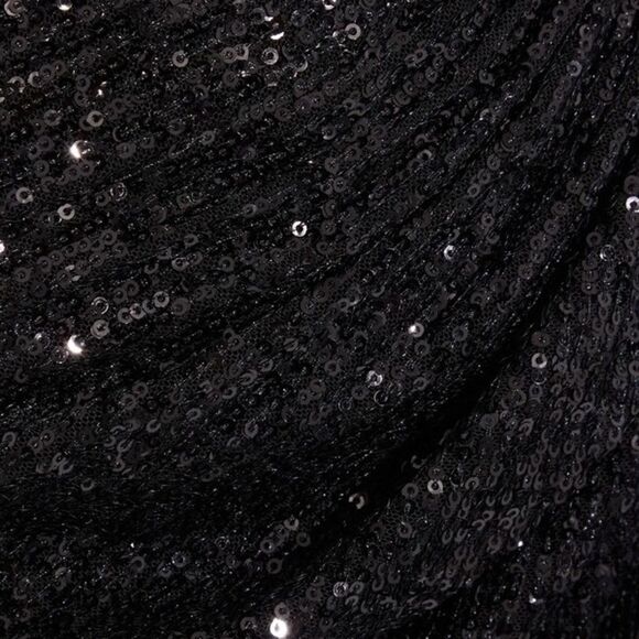 Jonathan Simkhai sequins Draped asymmetrical black Skirt BNWT - Picture 6 of 6